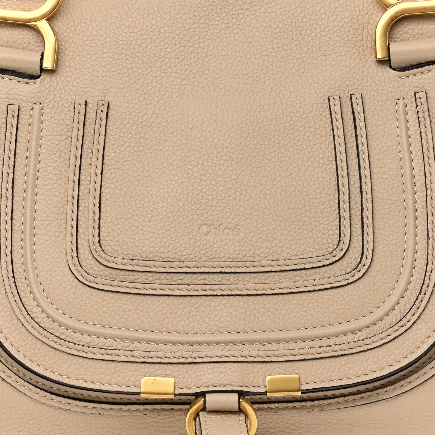 Calfskin Small Marcie Satchel Root Beige
