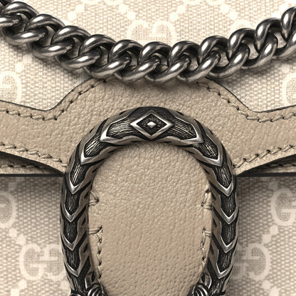 Gucci GG Supreme Monogram Textured Dollar Calfskin Small Rectangular Dionysus Shoulder Bag Beige Mystic White Oatmeal 7 of 10