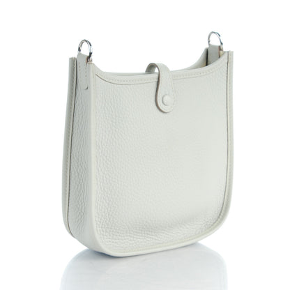 Hermes Taurillon Clemence Amazone Evelyne TPM Gris Perle Bleu Lin 3 of 8