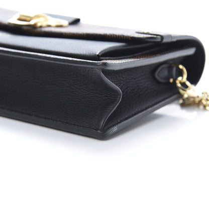 Louis Vuitton Damier Ebene Vavin Chain Wallet Black 10 of 12