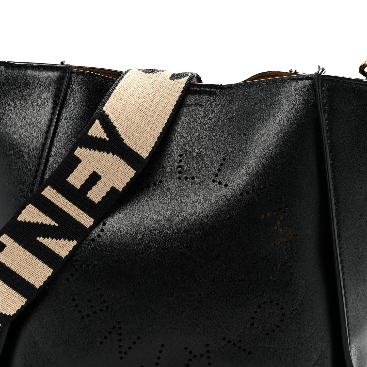 Eco Alter Nappa Perforated Logo Mini Crossbody Black