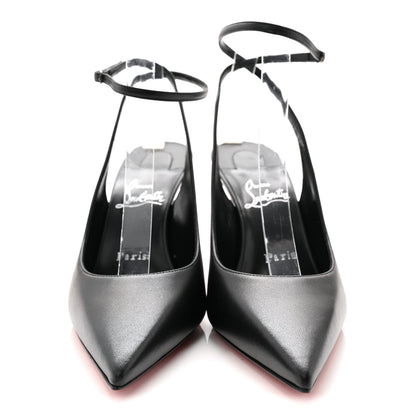 Christian Louboutin Veau Velours Condora Strap 100 Pumps 36.5 Galactiqueen 37.5 Black 2 of 8