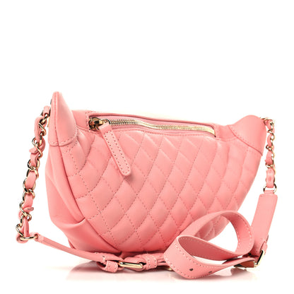 Chanel Lambskin Quilted Bi Waist Bag Fanny Pack Pink 2 of 10
