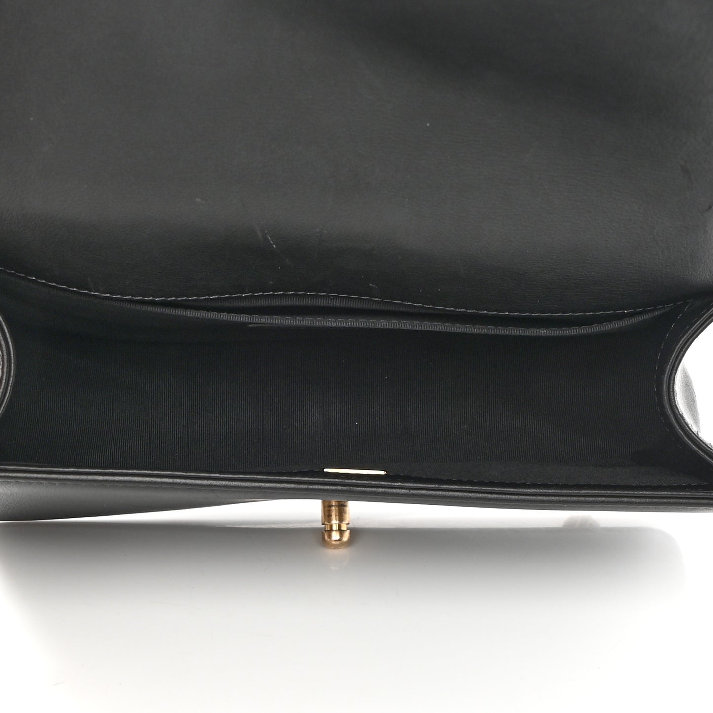 Lambskin Quilted Medium Boy Flap Black
