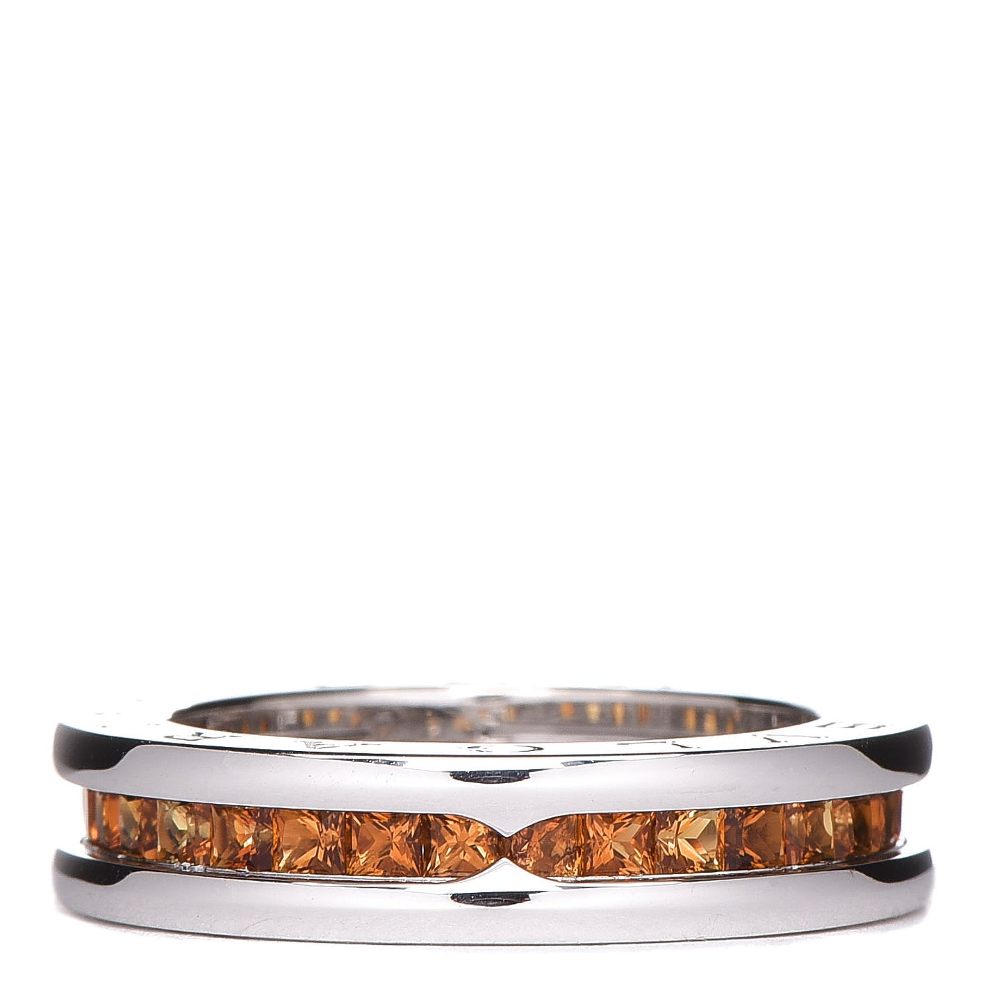 18K White Gold Citrine B.Zero1 One-Band Ring 52 6