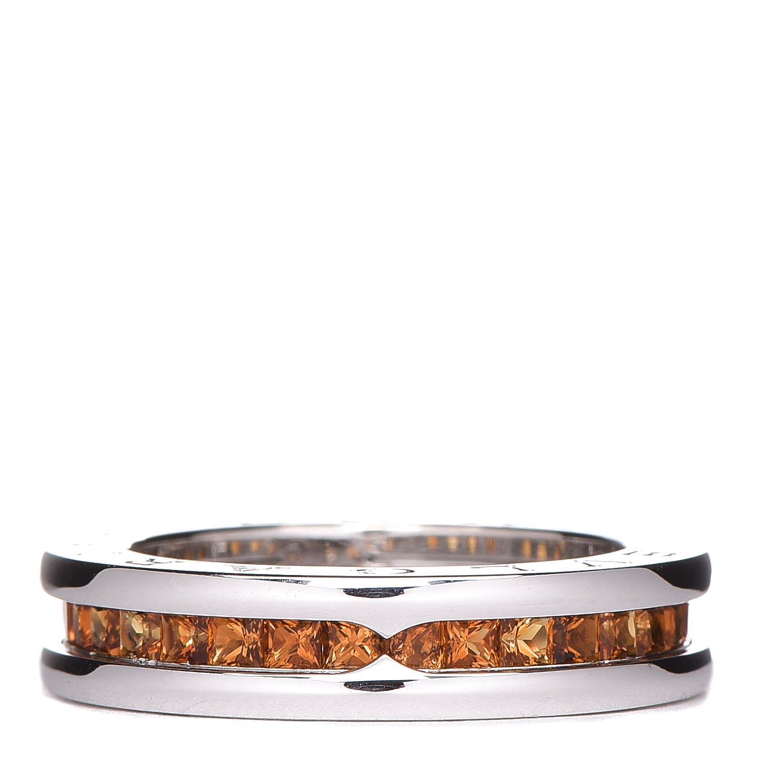 Bulgari 18K White Gold Citrine B.Zero1 One-Band Ring 52 6 1 of 4