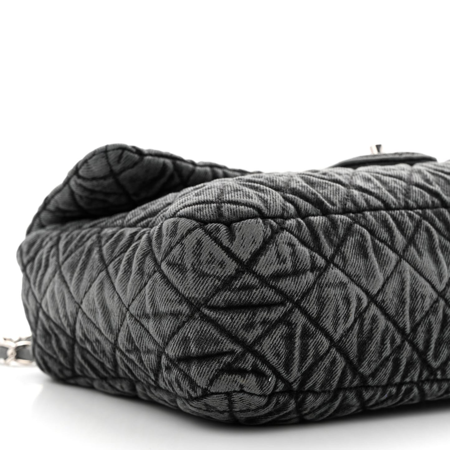 Denim Quilted Denimpression Flap Grey Black