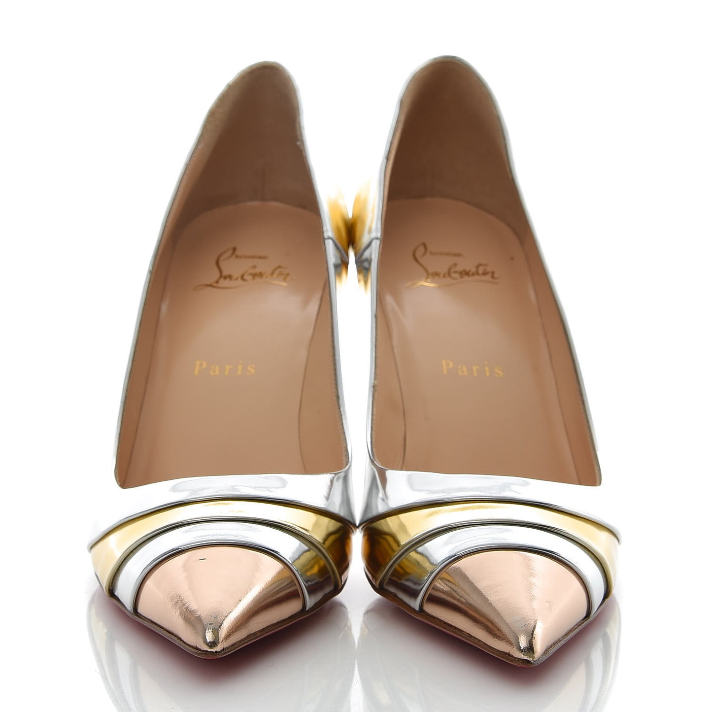 Nappa Patent Veau Mirror Eklectica 85 Pumps 38 Silver