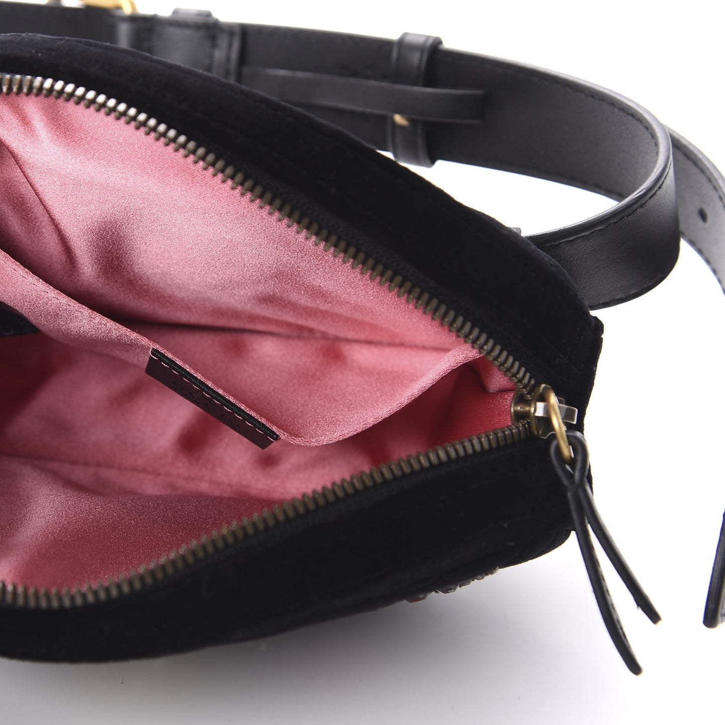 Velvet Matelasse Crystal Star GG Marmont Belt Bag 65 26 Black