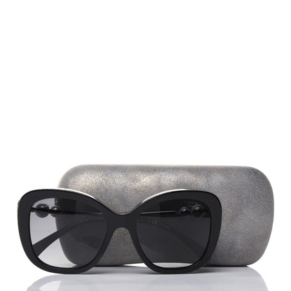 Chanel Acetate Pearl Polarized Sunglasses 5339-H Black 8 of 8