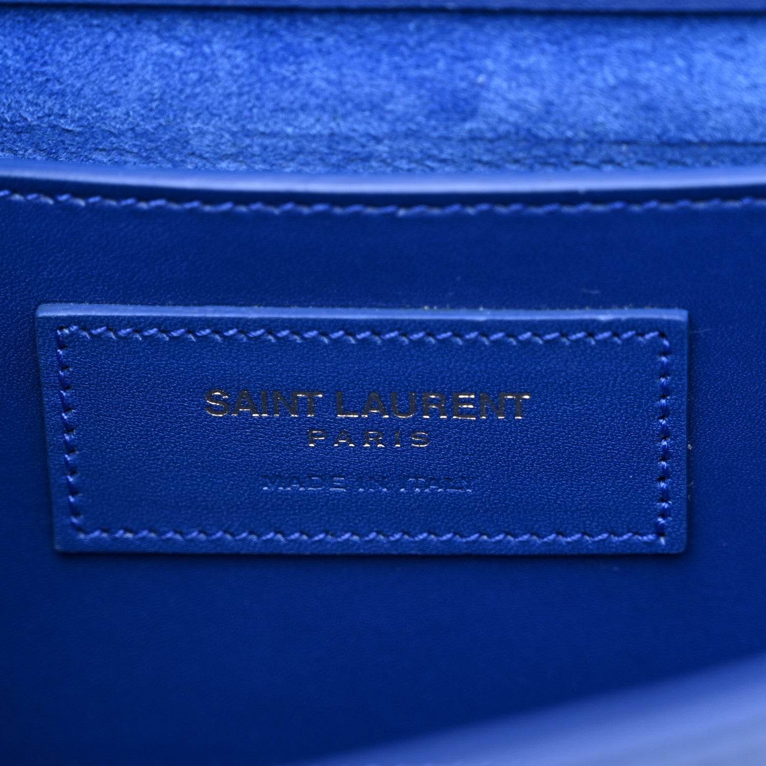 Saint Laurent Calfskin Small Classic Monogram Kate Tassel Satchel Royal Blue 6 of 10