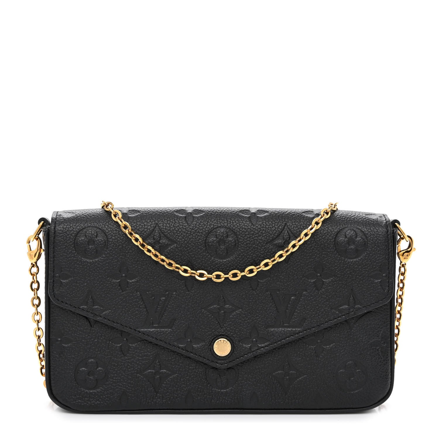 Louis Vuitton Empreinte Pochette Felicie Chain Wallet Black 3 of 13