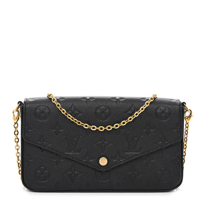 Louis Vuitton Empreinte Pochette Felicie Chain Wallet Black 3 of 13