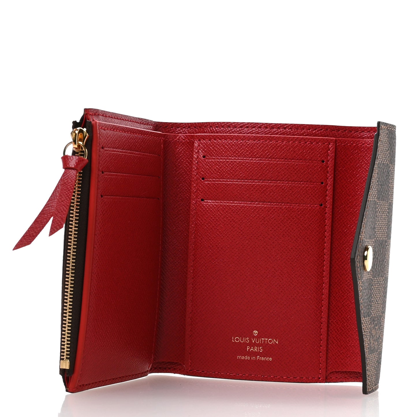 Damier Ebene Victorine Wallet Red