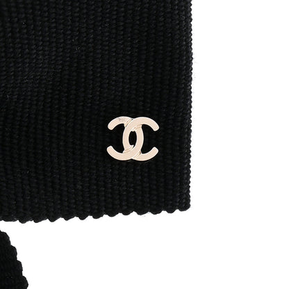 Chanel Grosgrain Bow CC Hair Clip Black 3 of 3
