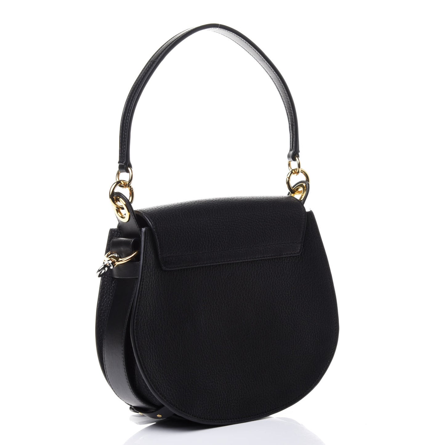 Grained Calfskin Large Tess Bag Black