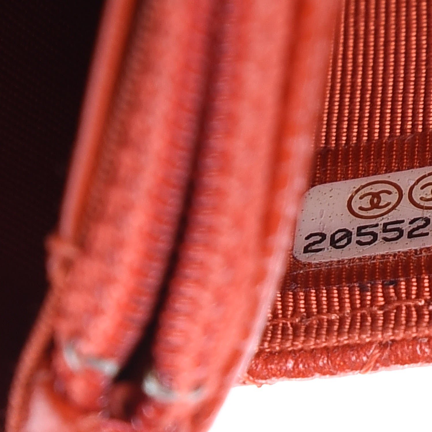 Chanel Pearly Caviar Quilted Wallet On Chain WOC Orange 10 of 13