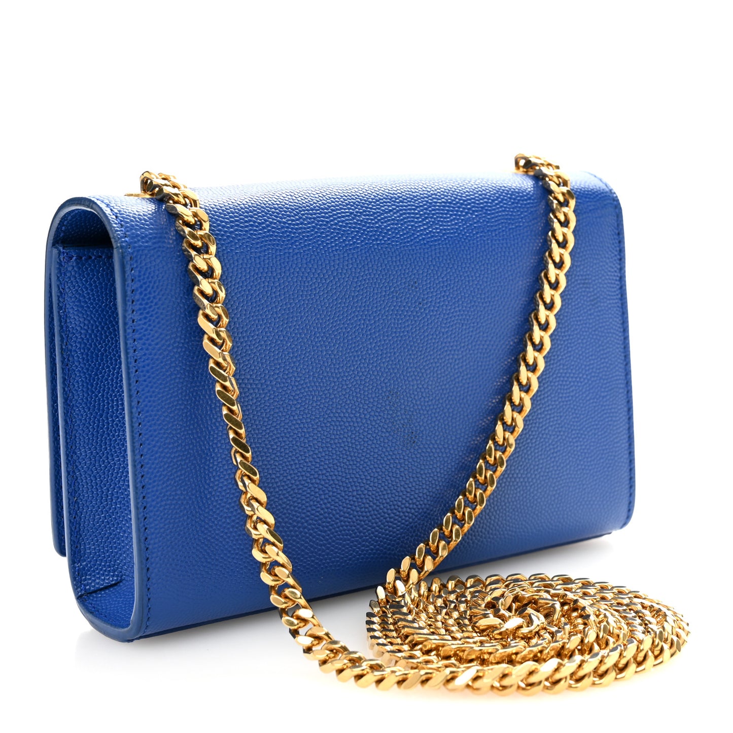 Grain De Poudre Small Classic Monogram Kate Satchel Royal Blue