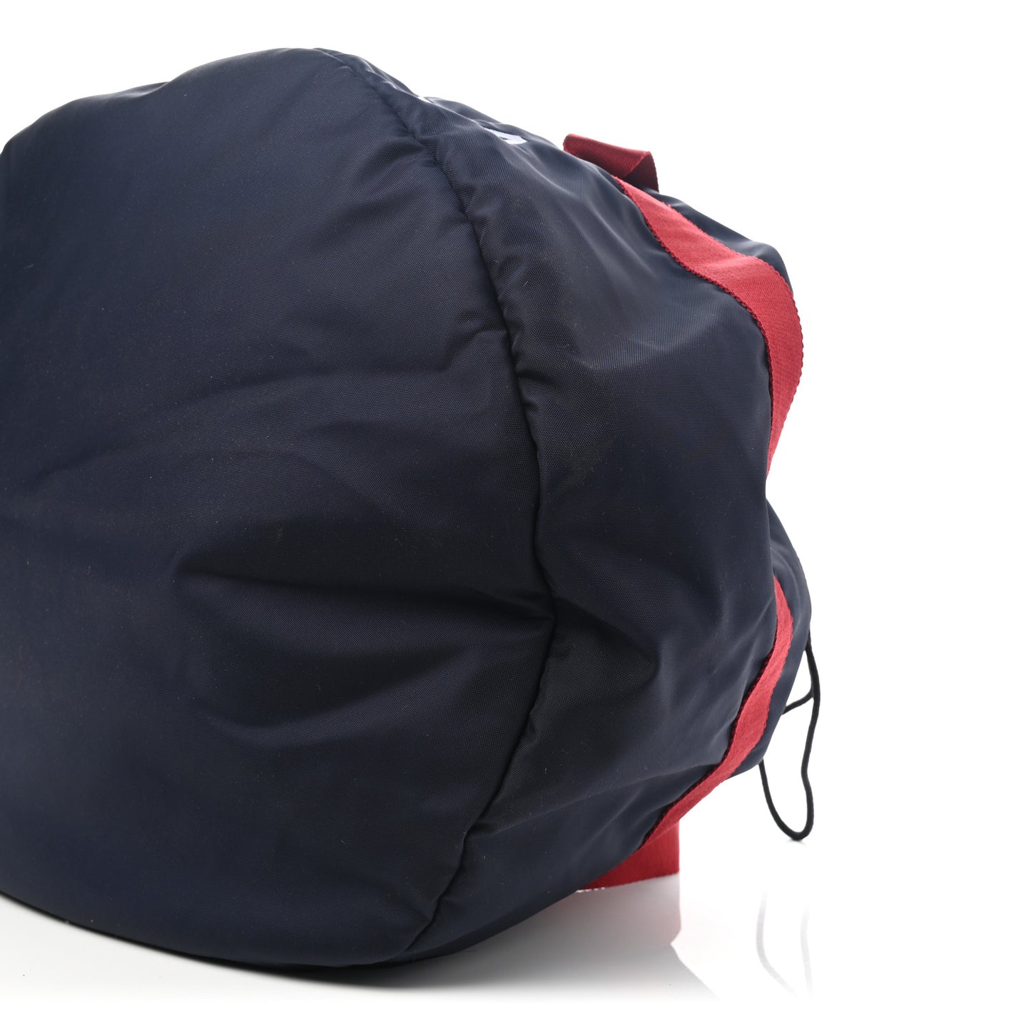 Textured Sport Nylon Logo Embroidered S Wheel Gym Bag Bleu Navy Rouge
