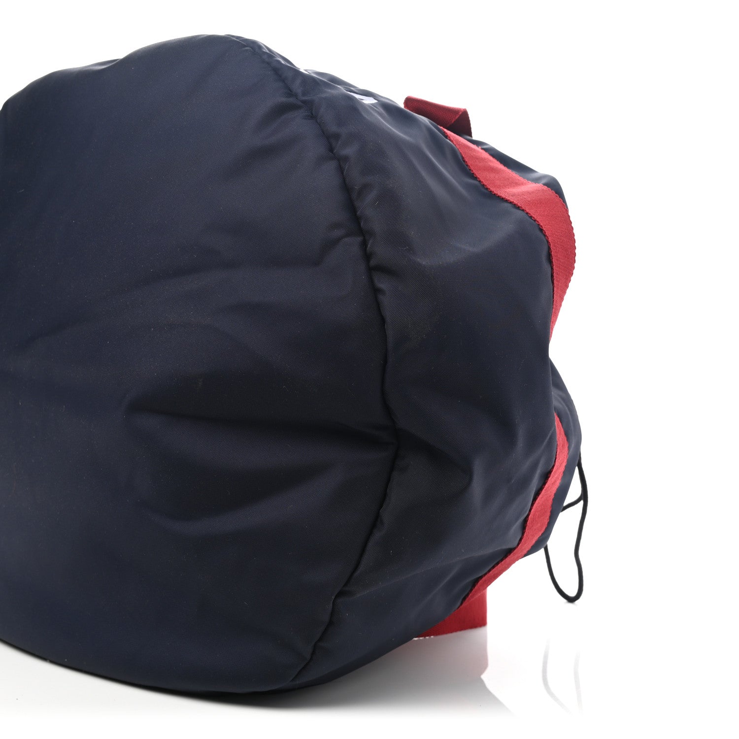 Balenciaga Textured Sport Nylon Logo Embroidered S Wheel Gym Bag Bleu Navy Rouge 9 of 9