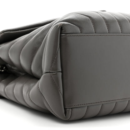 Saint Laurent Calfskin Y Quilted Monogram Medium Loulou Chain Satchel Earth 11 of 21