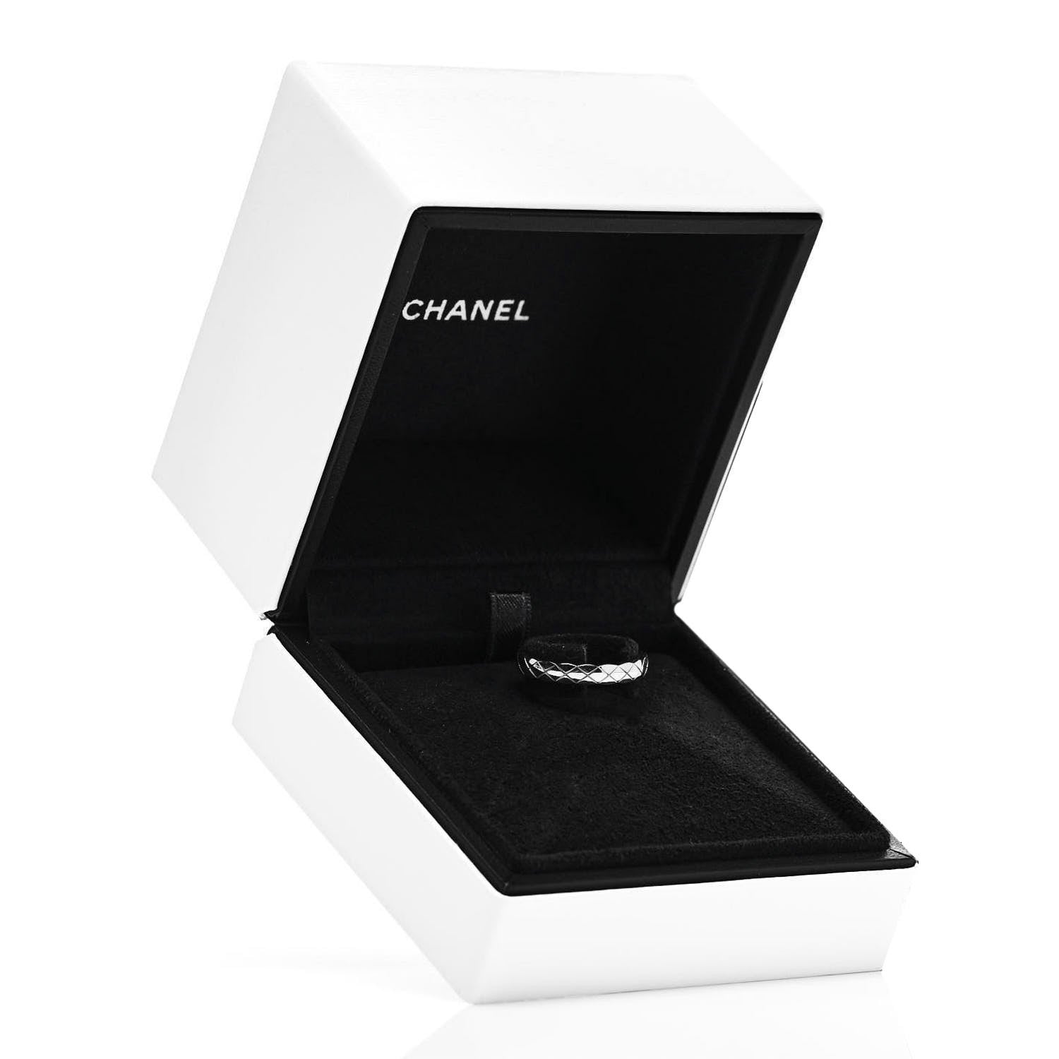 Chanel 18K White Gold Mini Coco Crush Ring 54 6.75 5 of 5
