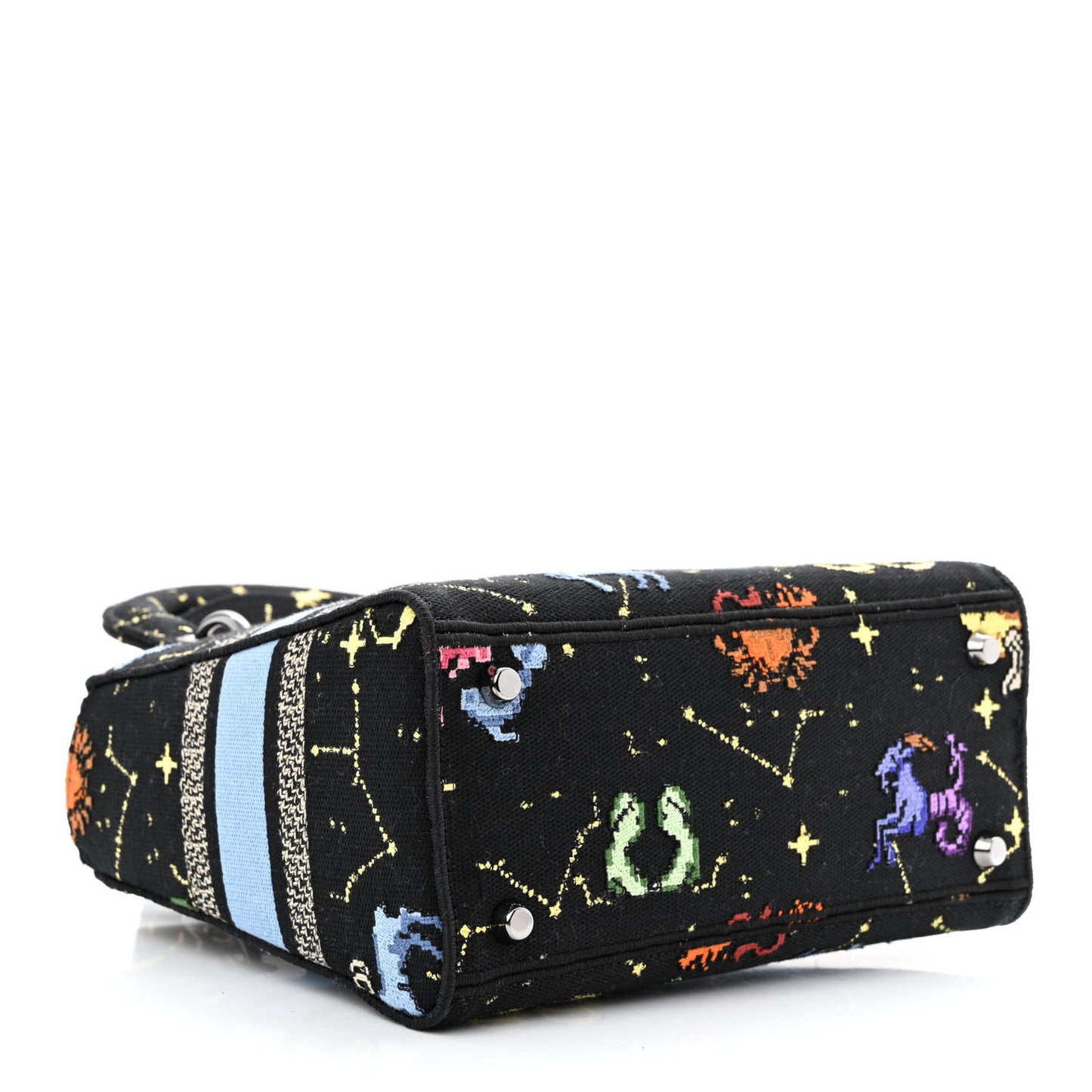 Canvas Pixel Zodiac Embroidered Medium Lady D-Lite Nero Multicolor