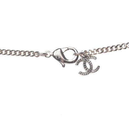 Chanel Crystal CC Logo Pendant Necklace Gold 5 of 6