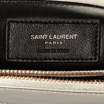 Saint Laurent Calfskin Y Quilted Monogram Small Loulou Chain Satchel Ivory 6 of 12