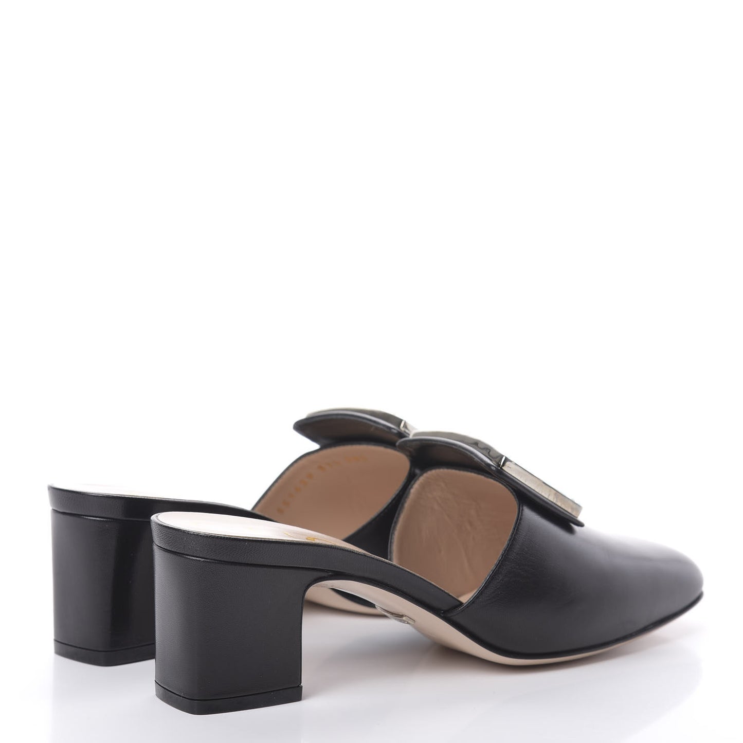Malaga Kid Crystal Square G Madelyn 60mm Mules 37.5 Black