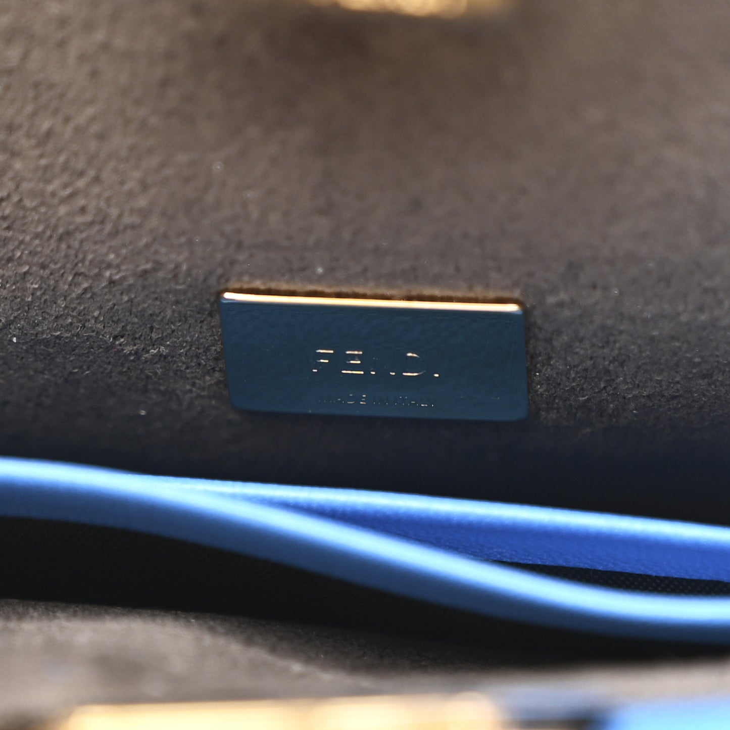 Shiny Nappa Micro Peekaboo Iconic Satchel Blue Royal