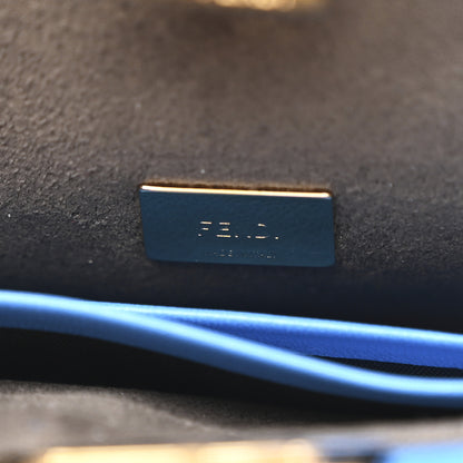 Fendi Shiny Nappa Micro Peekaboo Iconic Satchel Blue Royal 7 of 12