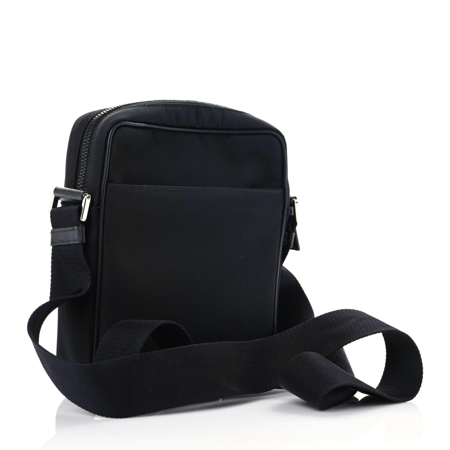 Prada Nylon Flat Messenger Bag Black Yellow 3 of 14