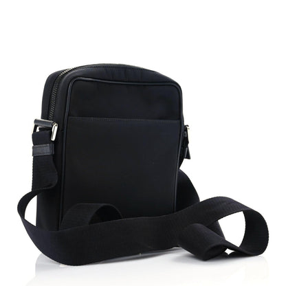 Prada Nylon Flat Messenger Bag Black Yellow 3 of 14