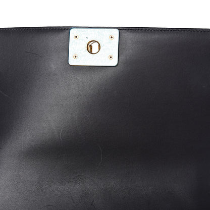 Chanel Caviar Suede Calfskin Chevron Medium Boy Flap Black 9 of 18