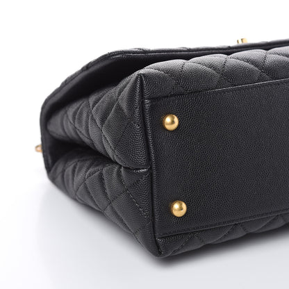Chanel Caviar Quilted Small Coco Handle Flap Black 8 of 10