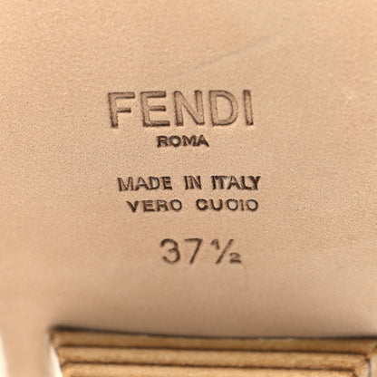 Fendi Grained Calfskin Cutwalk Ankle Boots 37.5 White 7 of 8