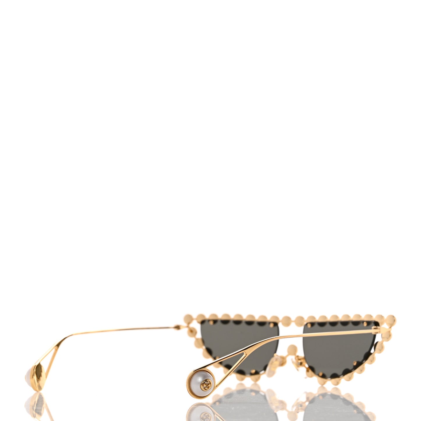 Metal Pearl Cat Eye Sunglasses GG0364S Gold