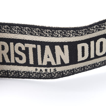 Christian Dior Canvas Embroidered Shoulder Strap Blue 5 of 5