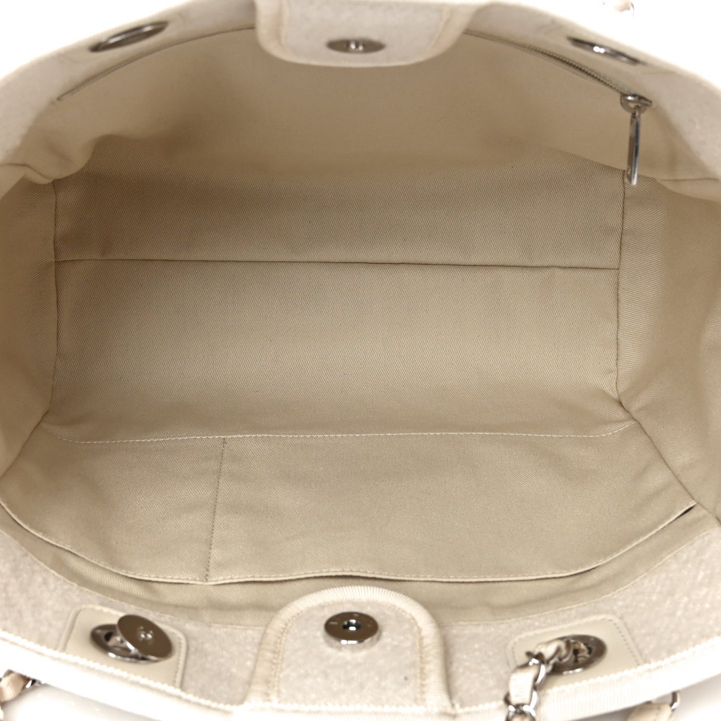 Mixed Fibers Small Deauville Tote Ecru