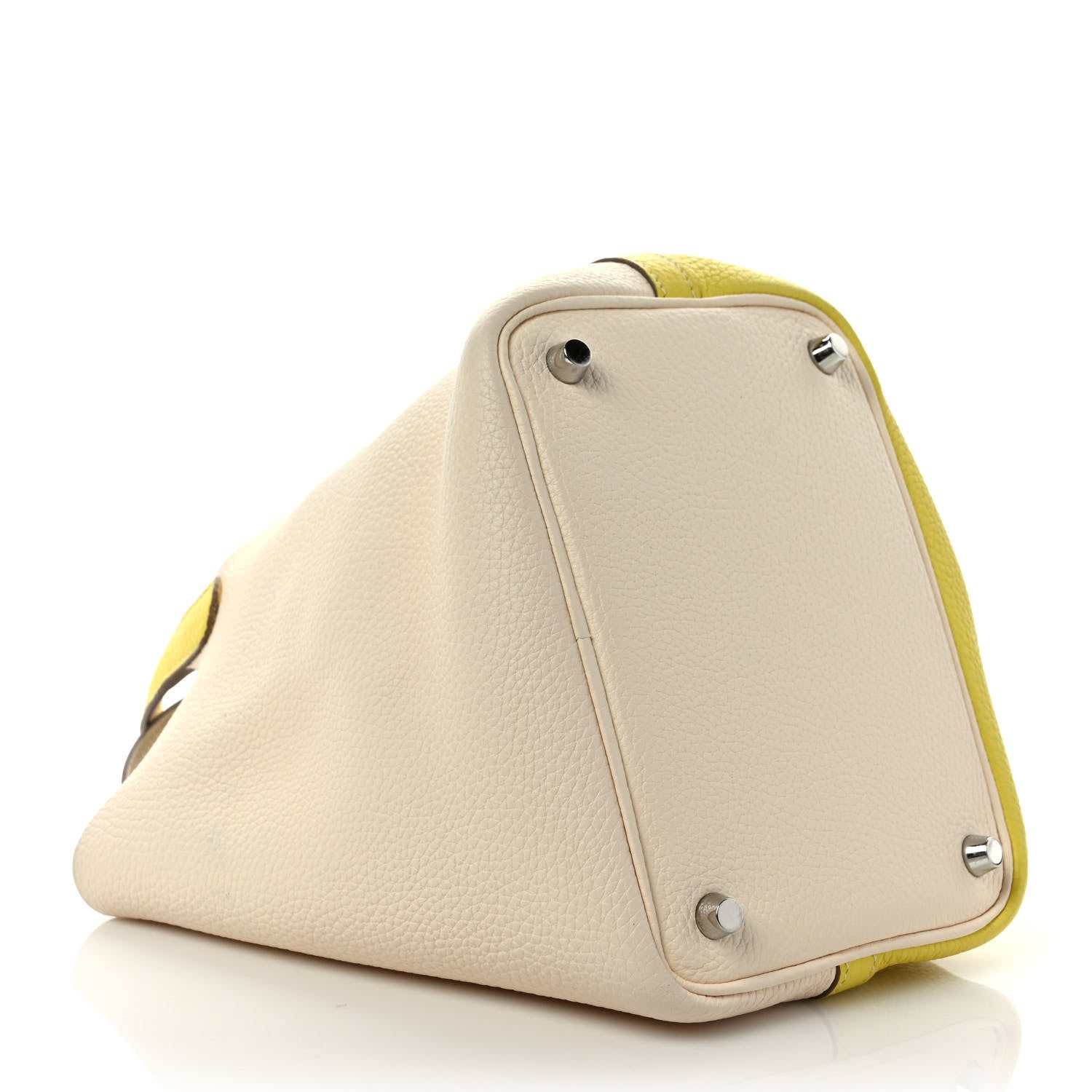 Hermes Taurillon Clemence Casaque Picotin Lock 18 PM Lime Nata 4 of 8