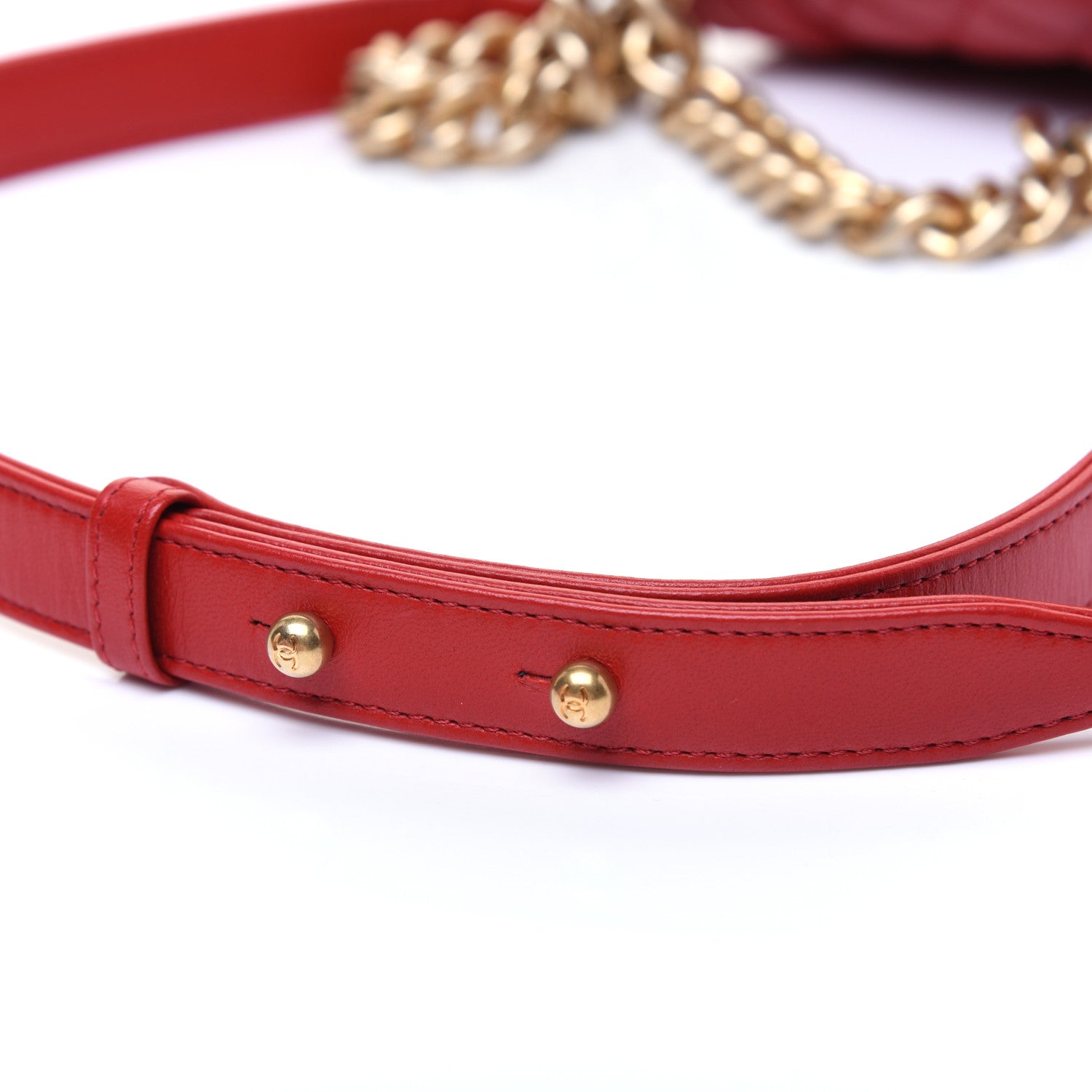 Chanel Lambskin Quilted Medium Boy Flap Red 16 of 17