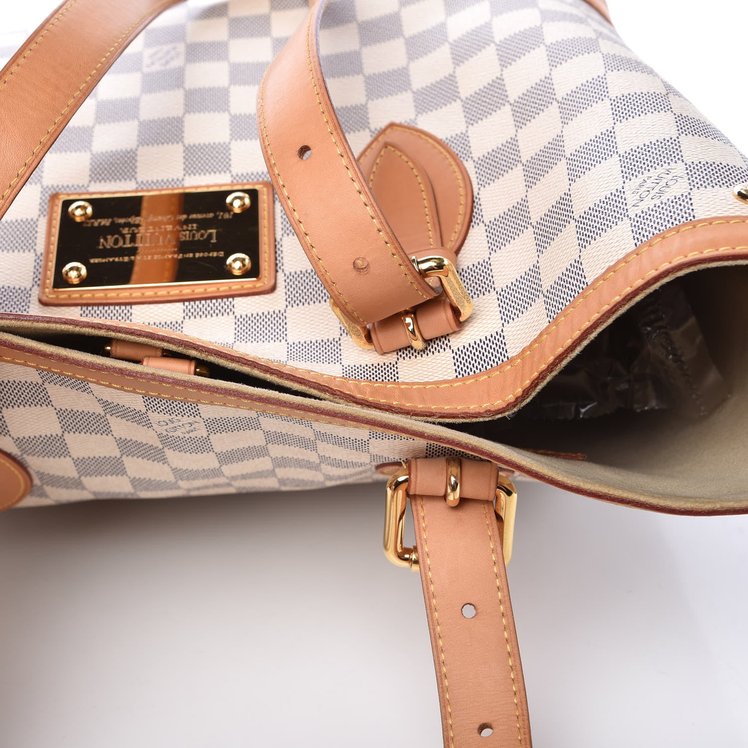 Louis Vuitton Damier Azur Hampstead MM 9 of 18