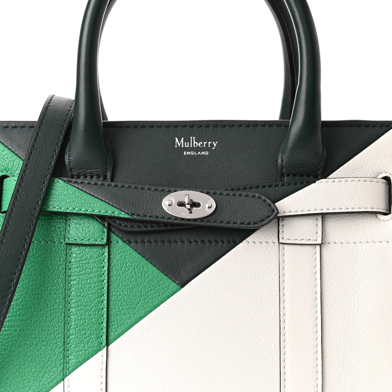 Mulberry Small Classic Silky Calfskin Mini Zipped Bayswater Lawn Green White Mulberry Green 7 of 9