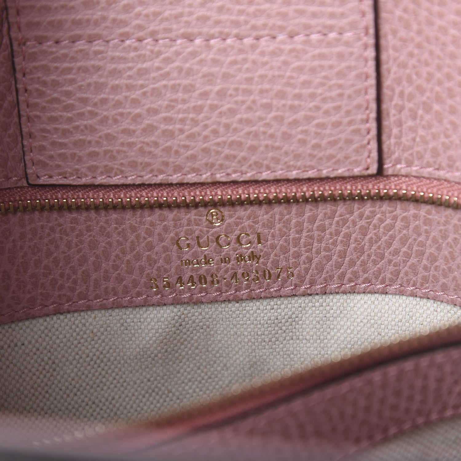 Gucci Dollar Calfskin Small Swing Tote Grey Field Soft Pink 6 of 9