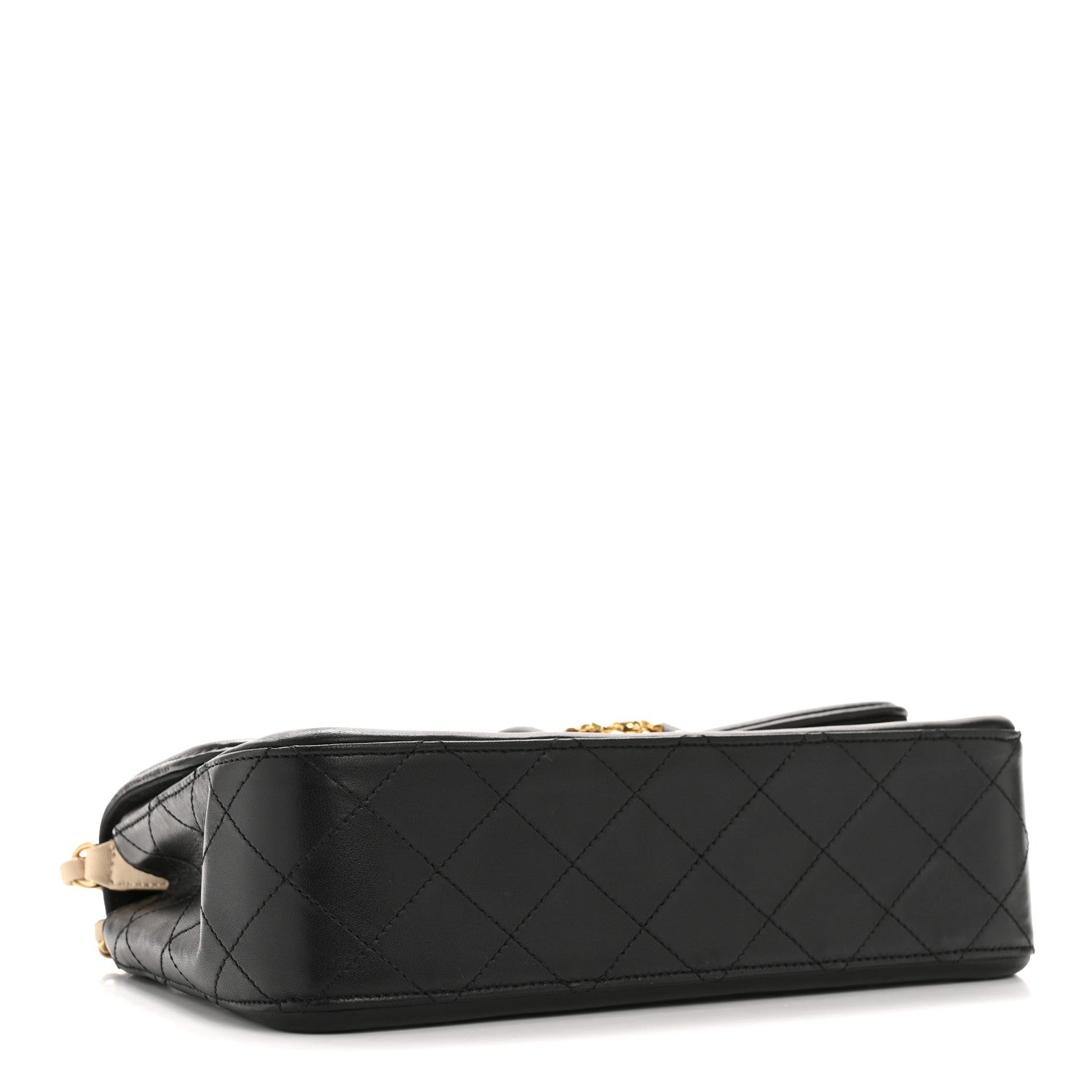 Chanel Lambskin Quilted Medium Elegant CC Flap Beige Black 4 of 13