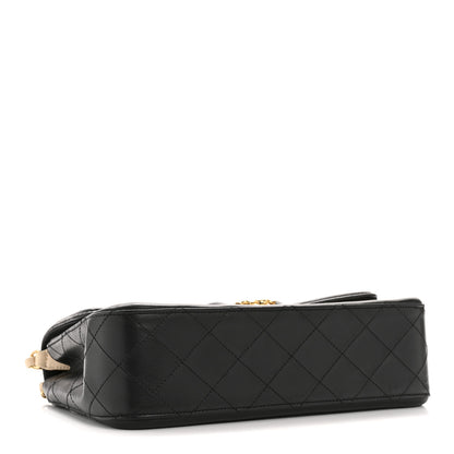 Chanel Lambskin Quilted Medium Elegant CC Flap Beige Black 4 of 13