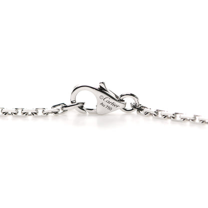 Cartier 18K White Gold Diamond Interlocking LOVE Necklace 5 of 6