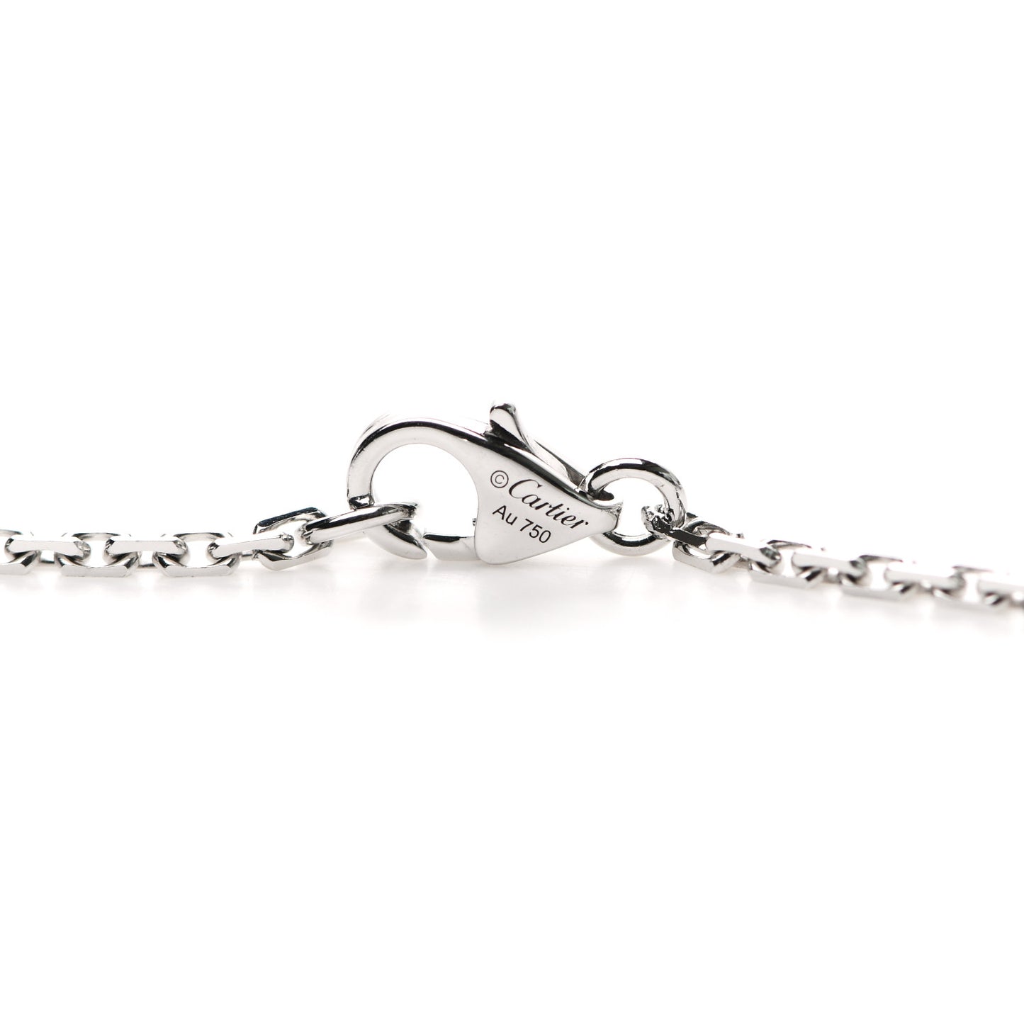 18K White Gold Diamond Interlocking LOVE Necklace