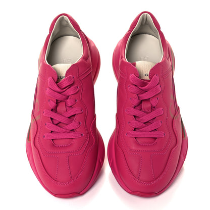 Gucci Calfskin Logo Womens Rhyton Sneakers 36.5 Box Pink 5 of 12
